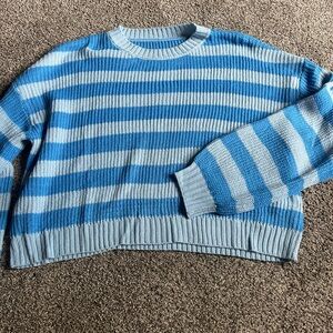 Striped blue sweater. Size L